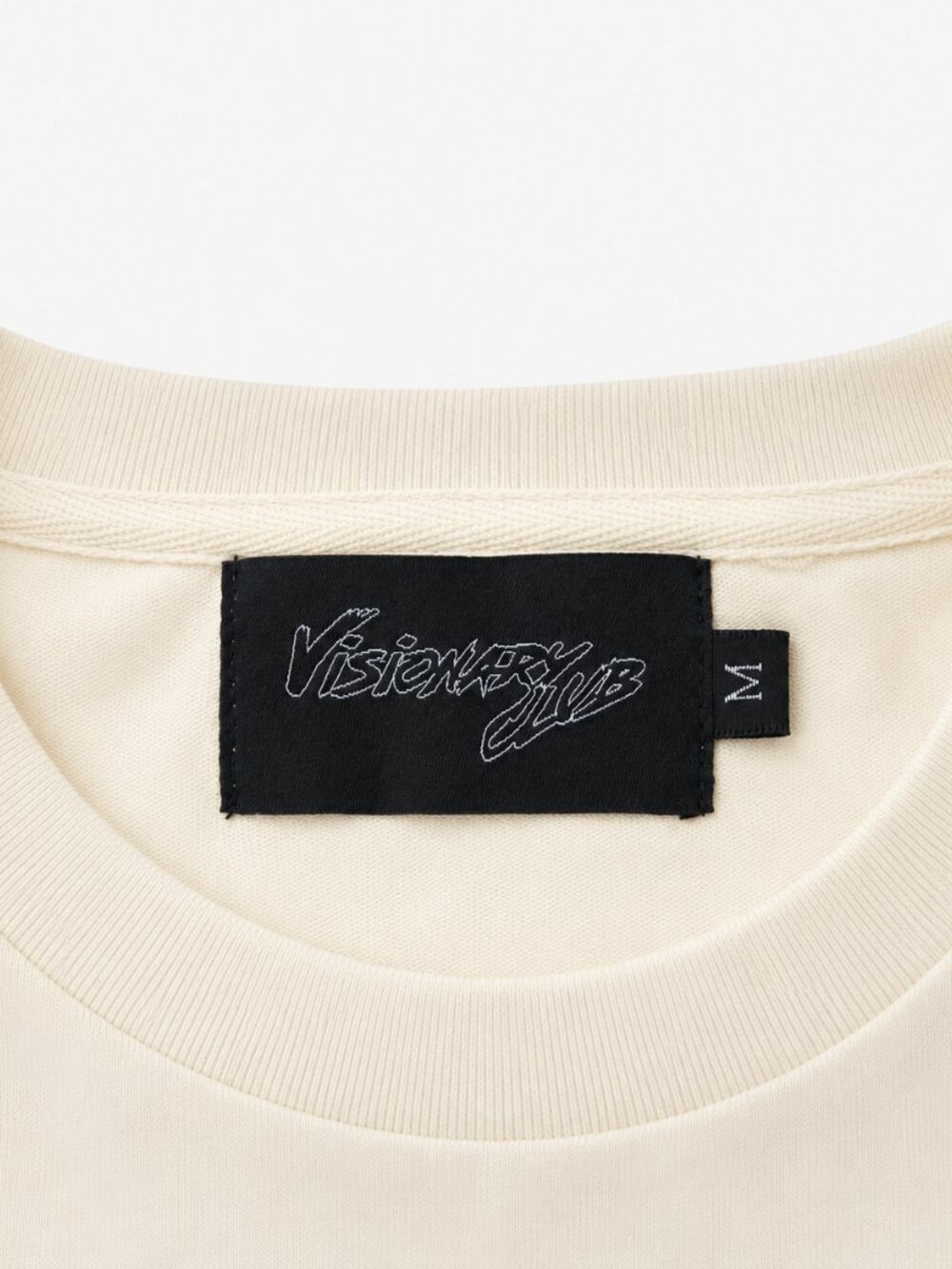 Visionary Club Letter To Your Heart Boxy Crop Tee Cream Red Graphic Shirt Size M - Picture 2 of 4
